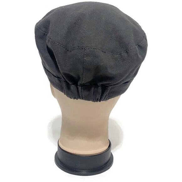 D and Y Accessories Women's Hat Fleur De Lis Rhinestone Elastafit Black Stretch - Picture 5 of 8